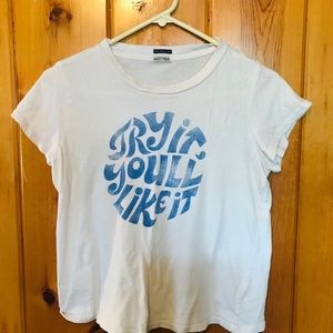 MOTHER white graphic tee / Tshirt